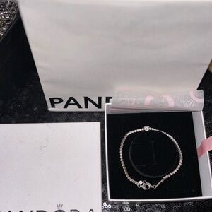 Pandora Sparkling Heart Tennis Bracelet
